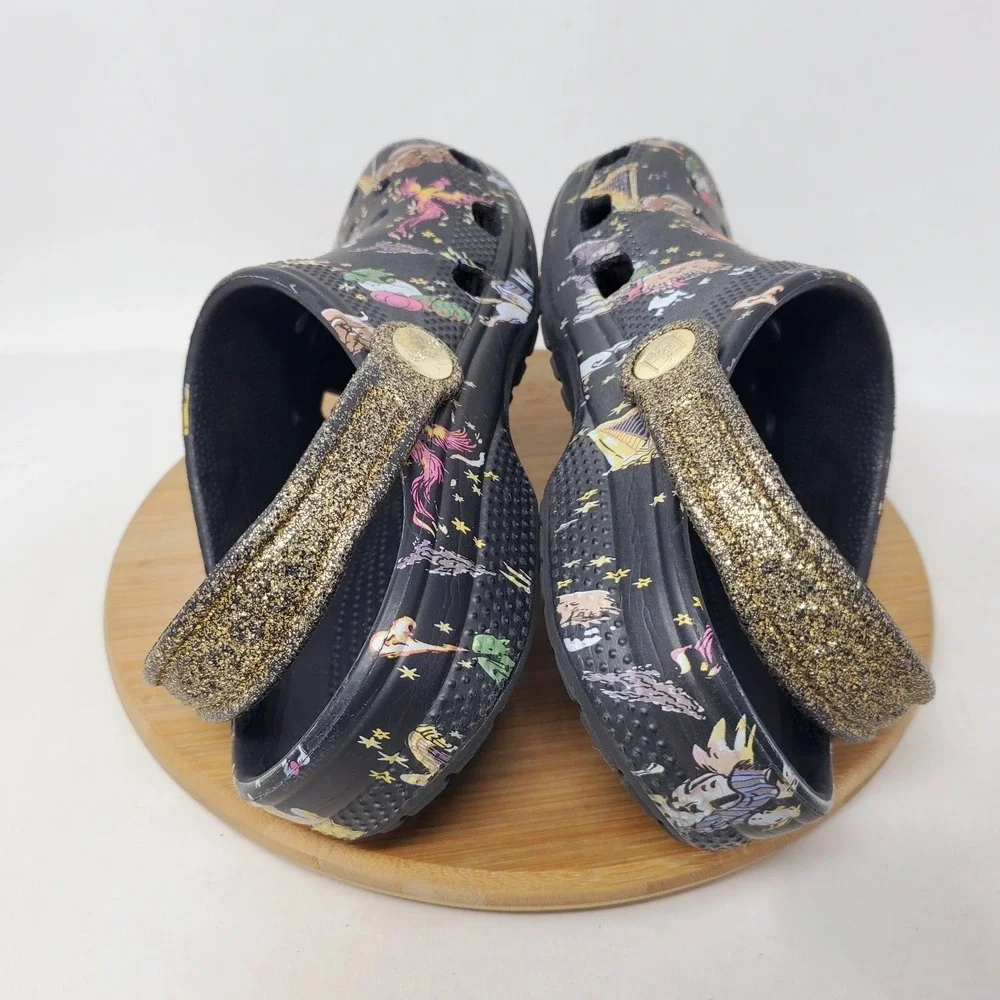 CROCS Harry Potter Vera Bradley Clog Kids 3 Black Gold Boys Girls Sandal Shoes